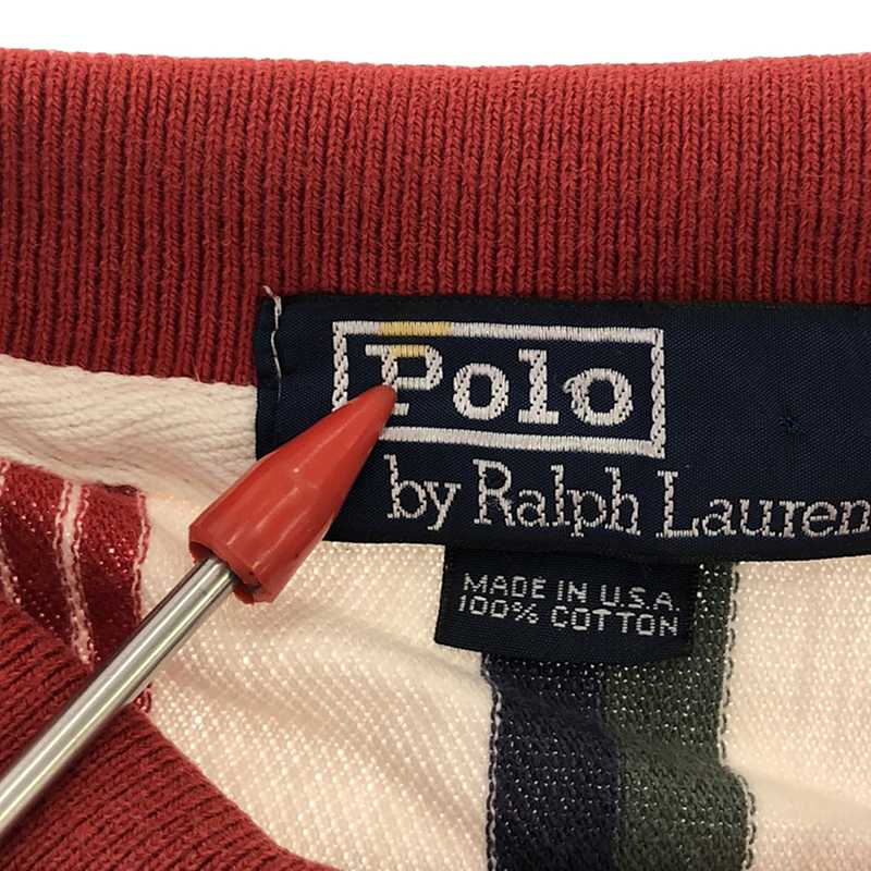 POLO RALPH LAUREN / ポロラルフローレン ヴィンテージ USA製 ストライプ ポロシャツ