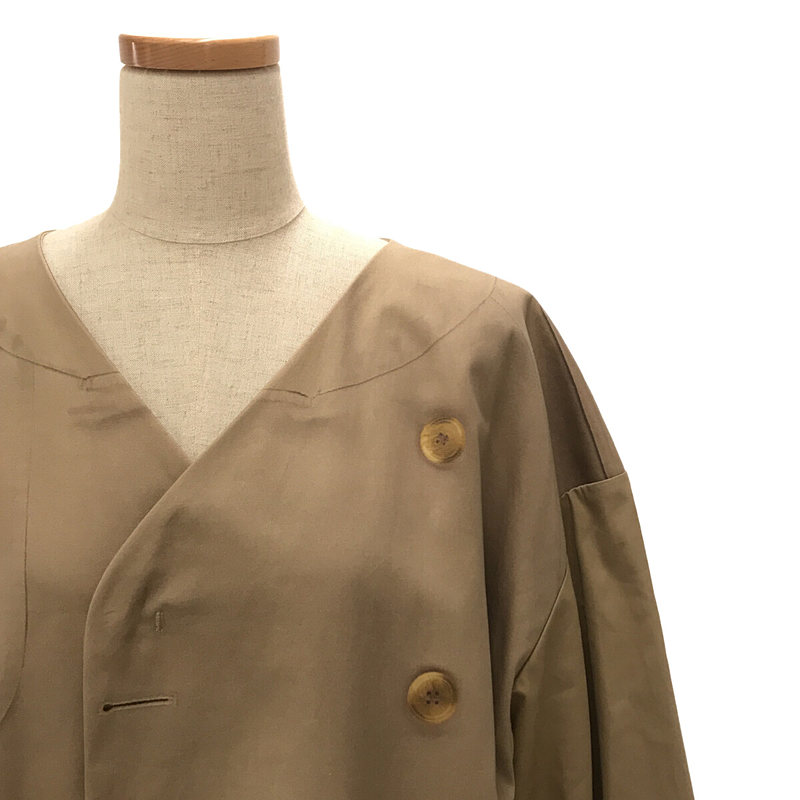 08sircus / ゼロエイトサーカス trompel’ oeil collar less coat ノーカラーコート