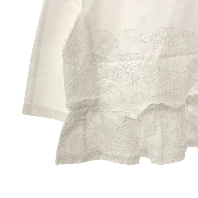 COMME des GARCONS COMME des GARCONS / コムコム フラワーステッチワーク アシンメトリー フリル 変形ブラウス