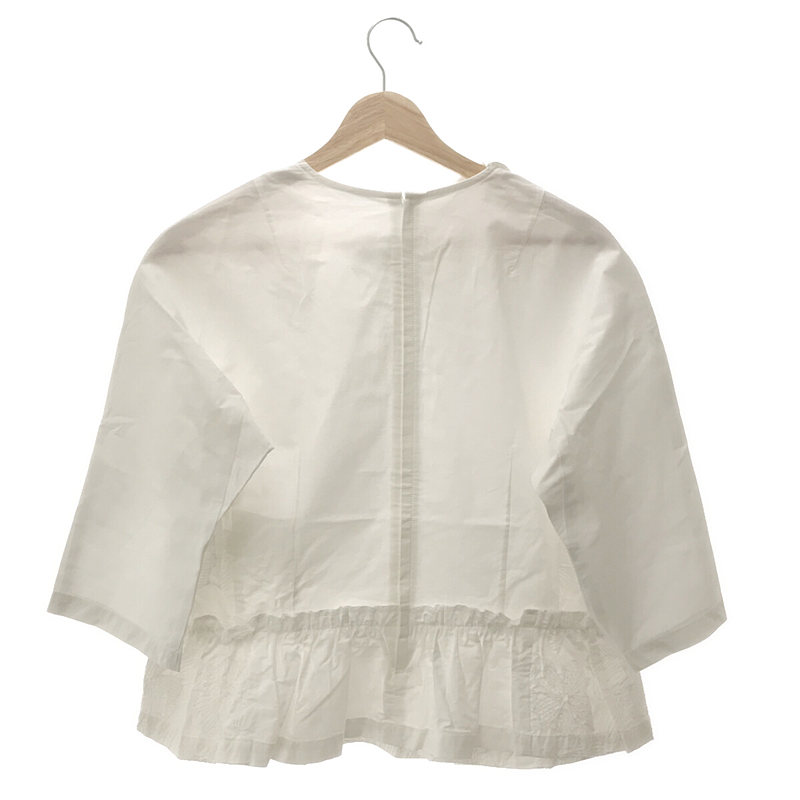 COMME des GARCONS COMME des GARCONS / コムコム フラワーステッチワーク アシンメトリー フリル 変形ブラウス