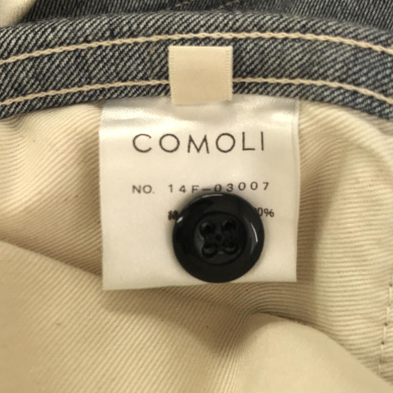 COMOLI / コモリ ベルテッド ワイドテーパード デニムパンツ