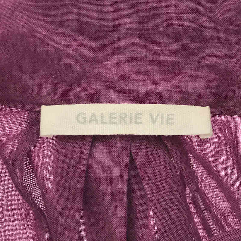 GALERIE VIE / ギャルリーヴィー コットン リネン ウール スラブ ロングシャツ ワンピース