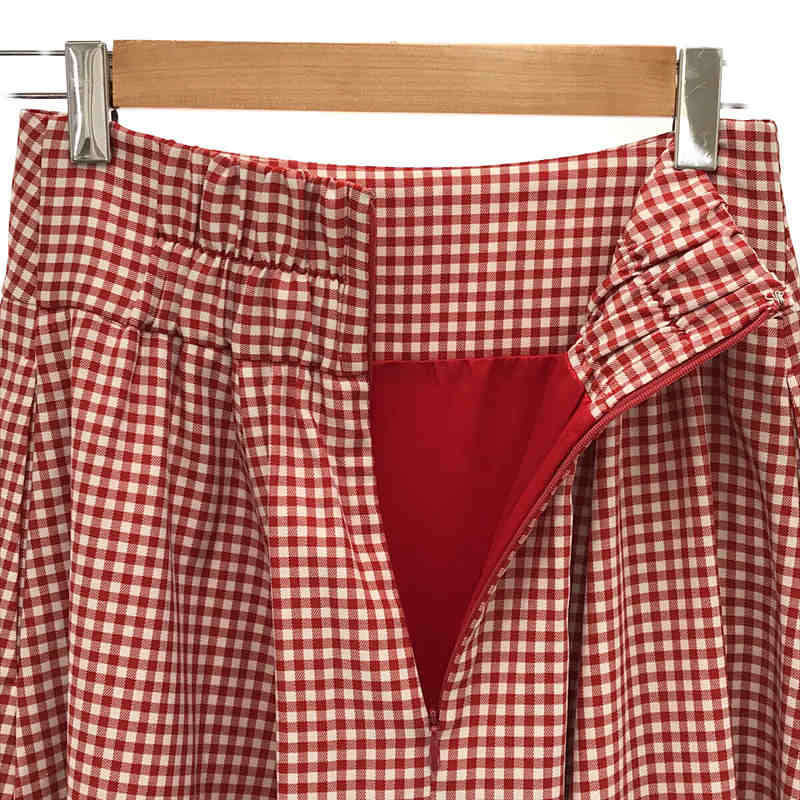 JENNE / ジェンヌ ギンガムチェック ウエスト 切替 デザイン フレアスカート