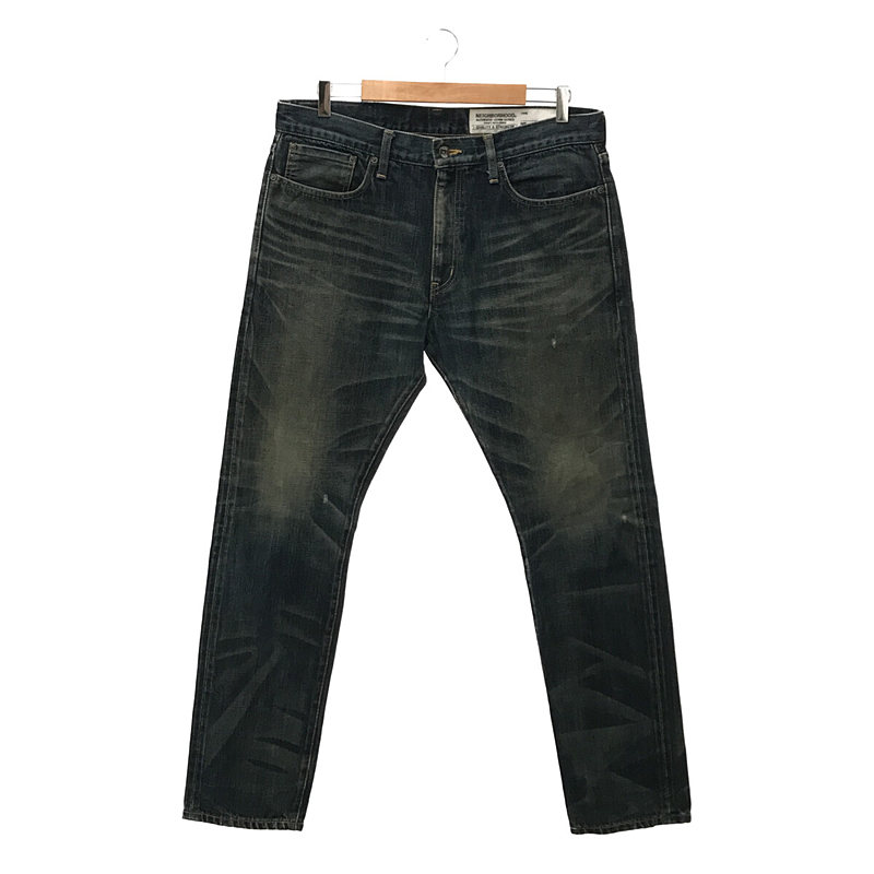 WASHED DP DENIM NARROW PANTS