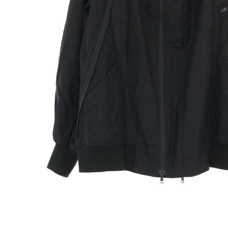 REGULATION Yohji Yamamoto / レギュレーションヨウジヤマモト MILITARY BACK SATIN R-3WAY BOMBER バックサテン 3WAY ボンバージャケット