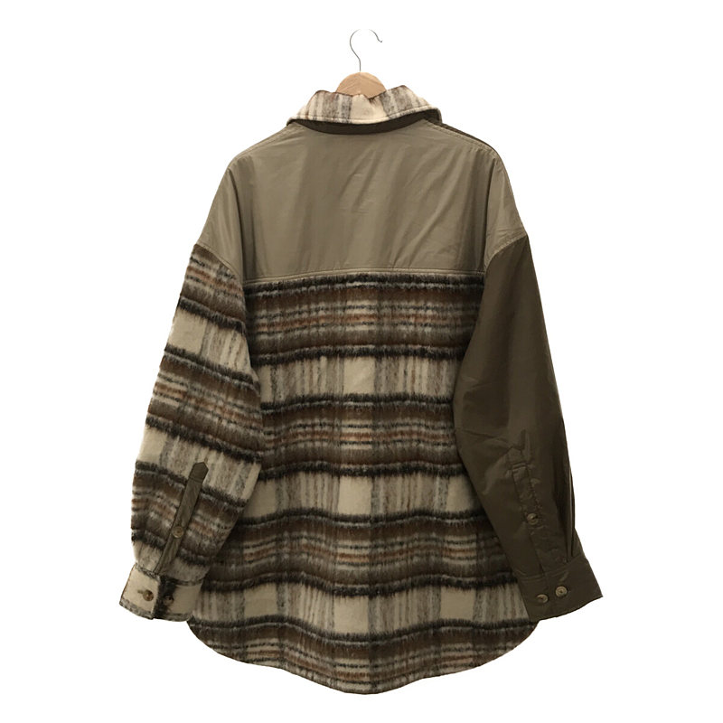 FenG CHen WANG / フェンチェン•ワン PANELLED FLANNEL SHIRT JACKET パネル フランネル シャツジャケット