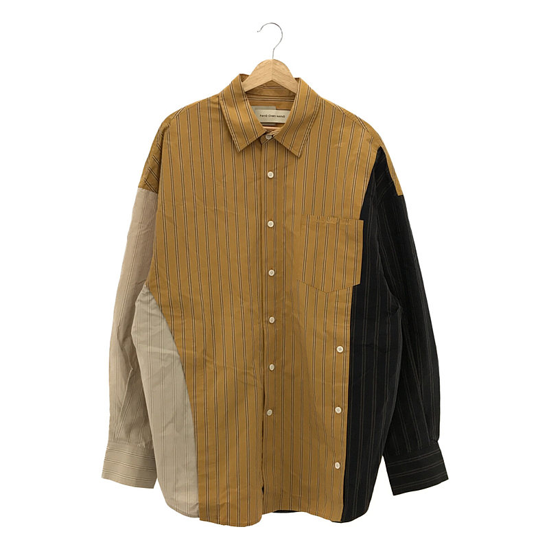 COTTON POPLIN LAYERED SHIRT ストライプ レイヤード シャツ