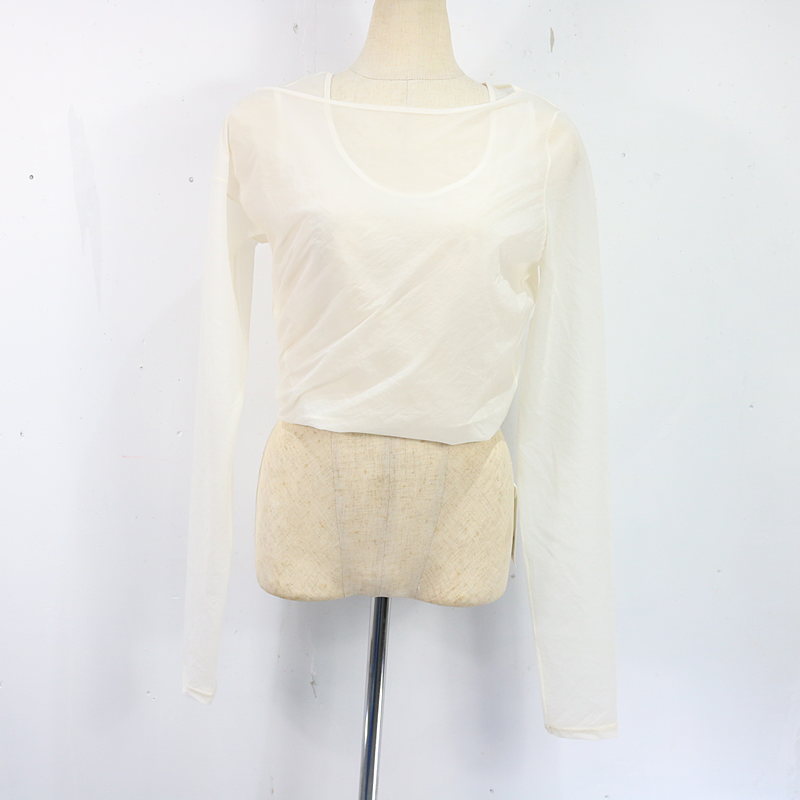 Stretch Taffeta LAYERED CROPPED TOP レイヤードトップス | ブランド 