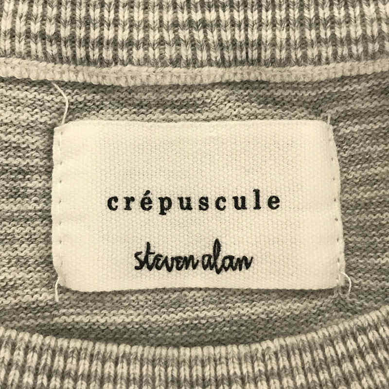 Crepuscule / クレプスキュール × steven alan スティーブンアラン 別注 コットンボーダー クルーネック ニット