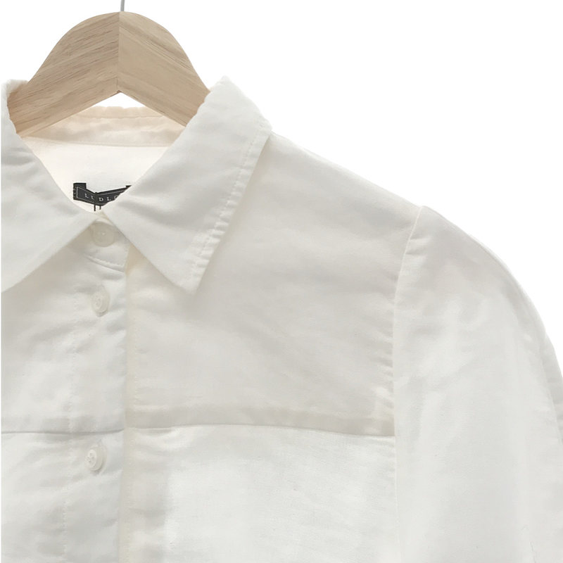 【美品】  LUDLOW / ラドロー | CLALINET fabric ボウタイ シャツ ワンピース | F | ホワイト | レディース