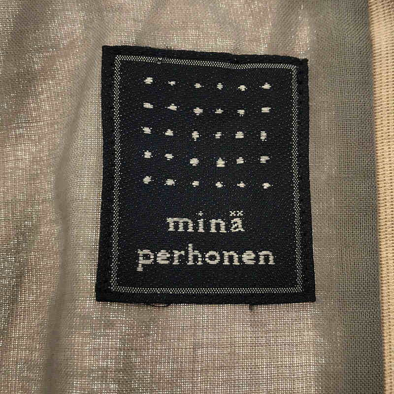 mina perhonen / ミナペルホネン stella リネン 刺繍 ウエスト ギャザー ワンピース