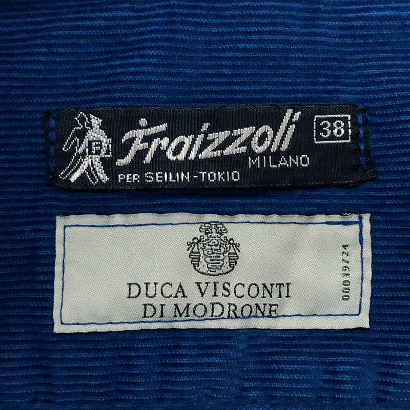 FRAIZZOLI / フライツォーリ イタリア製 DUCA VISCONTI DI MODRONF ビッグシルエット コーデュロイ シャツ