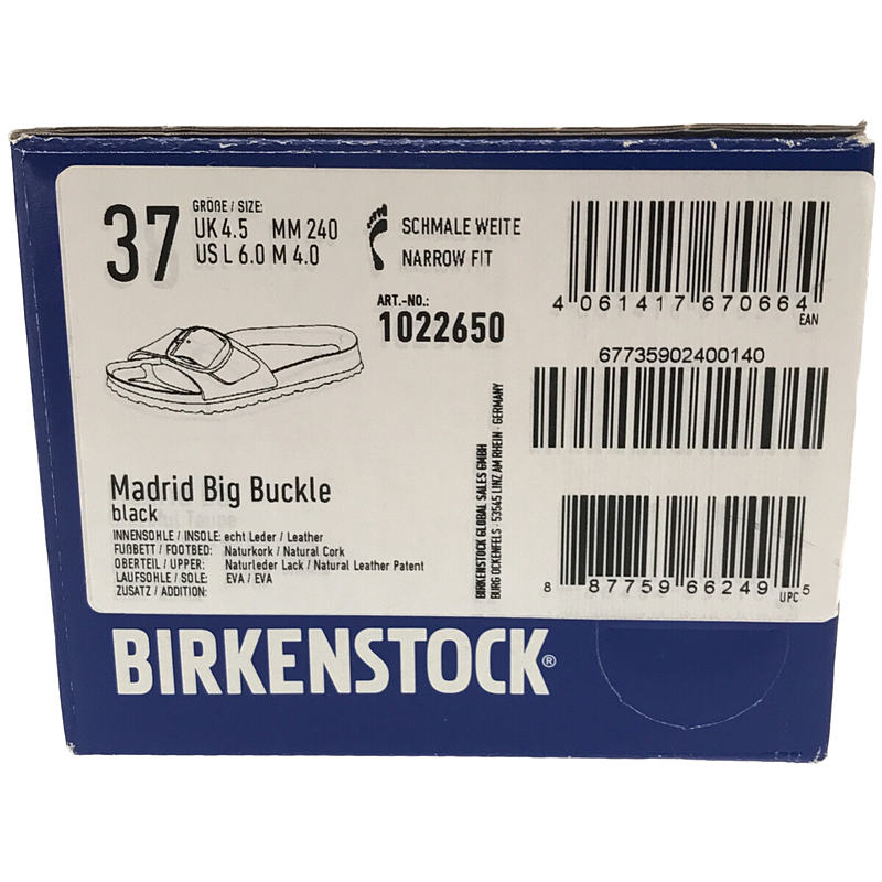 BIRKENSTOCK / ビルケンシュトック Madrid Big Buckle / マドリッド ビッグバックル 箱付属あり