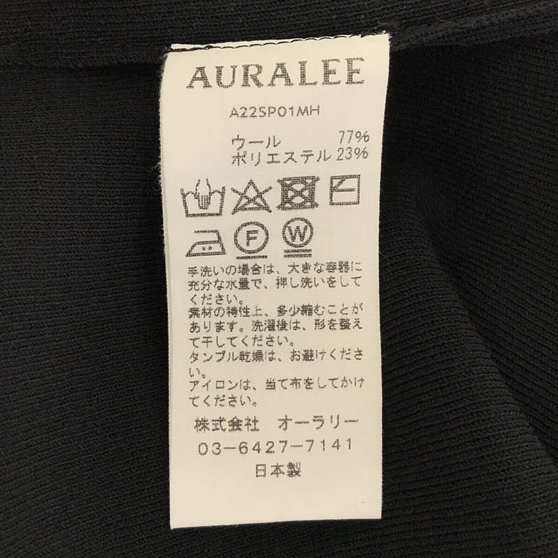 AURALEE / オーラリー 2022SS WOOL RECYCLE POLYESTER HIGH GAUGE RIB KNIT SKIPPER 襟付き スキッパー ウール リブ ニット プルオーバー