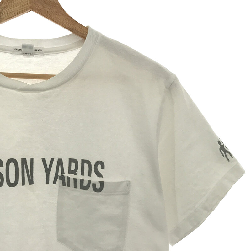 Engineered Garments / エンジニアドガーメンツ Printed Cut off Neck T-shirt-Hudson Yards ハドソンヤード プリント ポケット Tシャツ