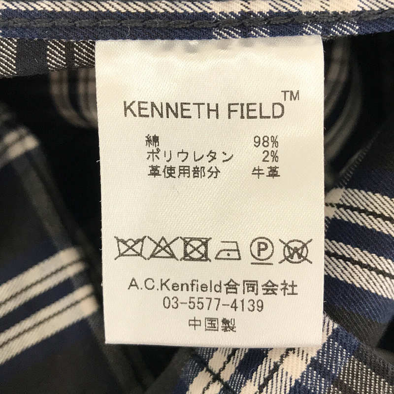 KENNETH FIELD / ケネスフィールド コットン ストレッチ チェック フィールド シャツ