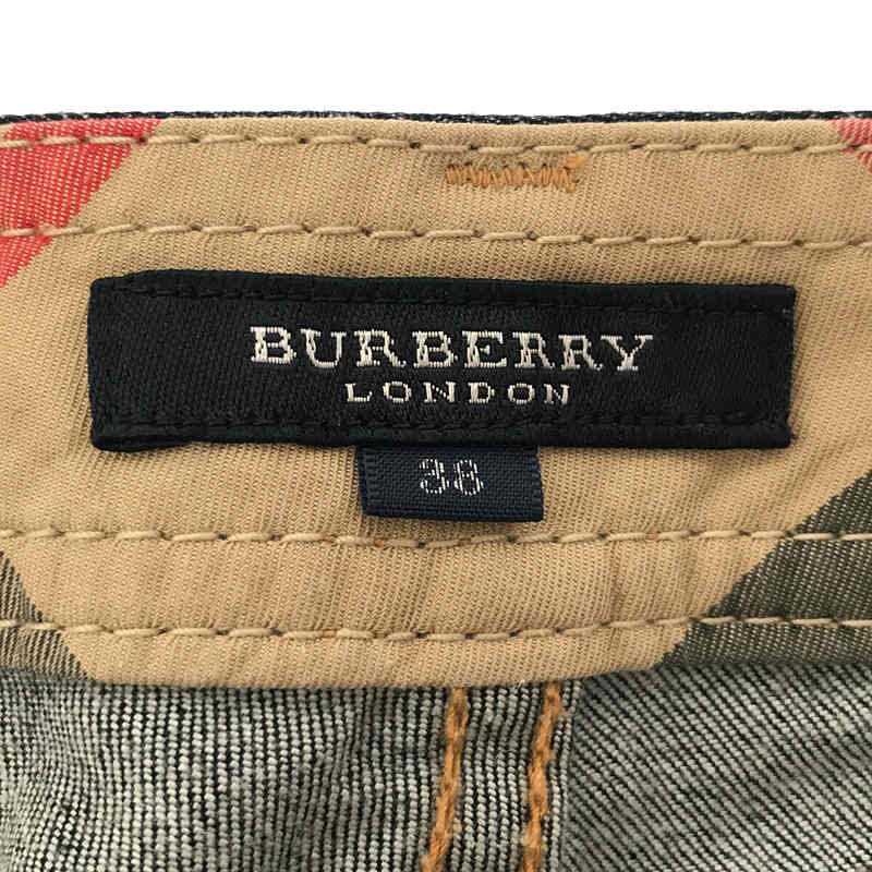 BURBERRY LONDON / バーバリーロンドン ノバチェック コットン ハーフ デニム パンツ