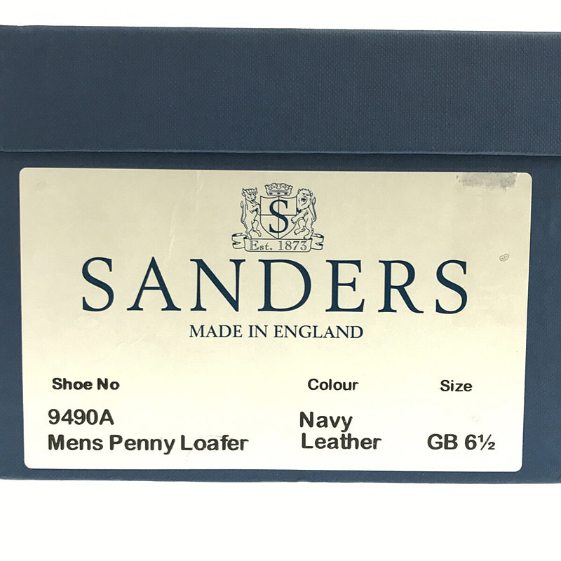 SANDERS / サンダース Penny Loafer 9490A  レザー ペニーローファー 革靴  箱有