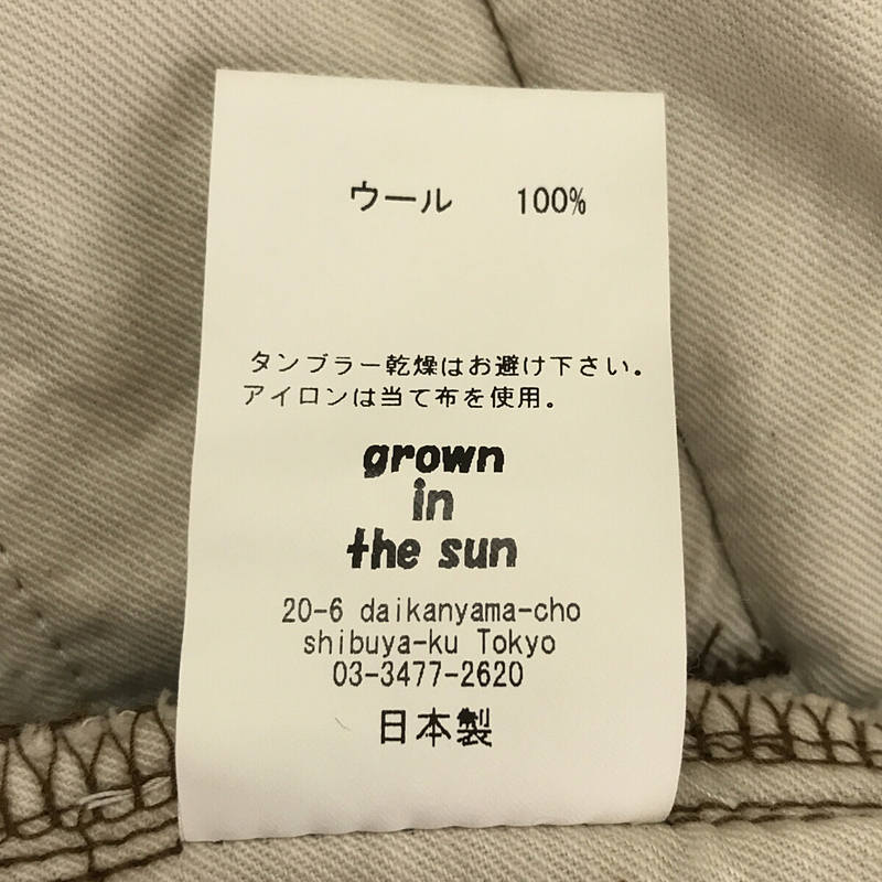 grown in the sun / グローンインザサン ウール スラックス パンツ