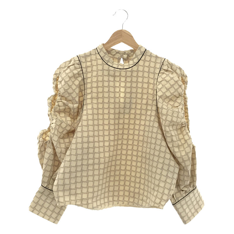 Openshoulder Jacquard Blouse オープンショルダー ジャガード ブラウスTODAYFUL / トゥデイフル