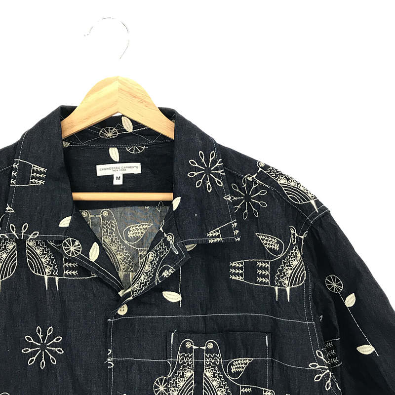 Engineered Garments / エンジニアドガーメンツ Camp Shirt -Bird Embroidery Denim バード 刺繍 デニム キャンプ シャツ