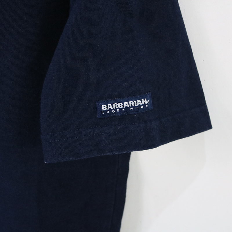 BARBARIAN / バーバリアン コットン半袖ラガーシャツ navy