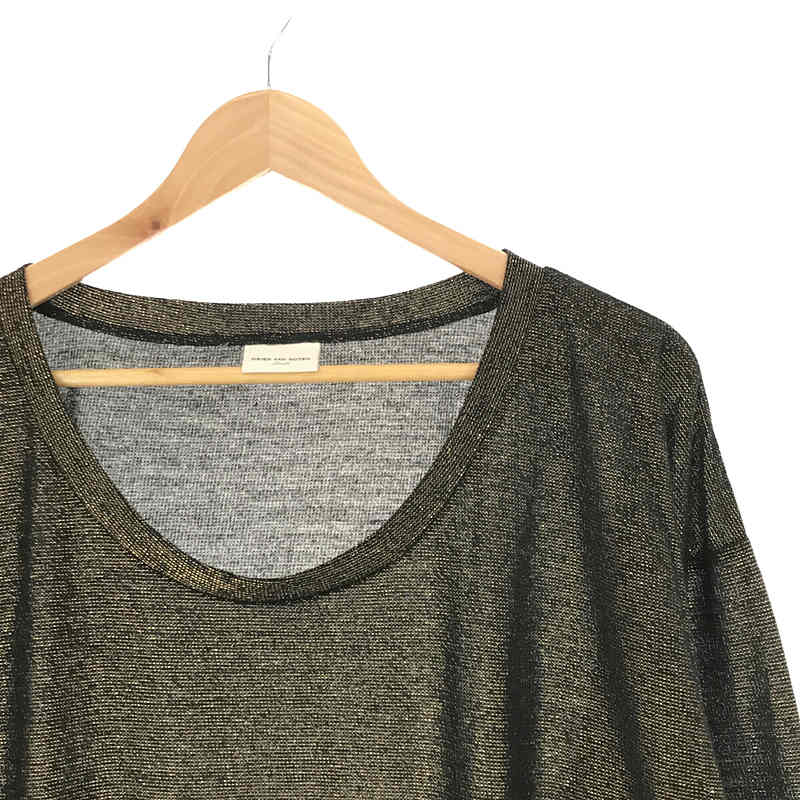 その他 クルーネック ラメニット カットソー