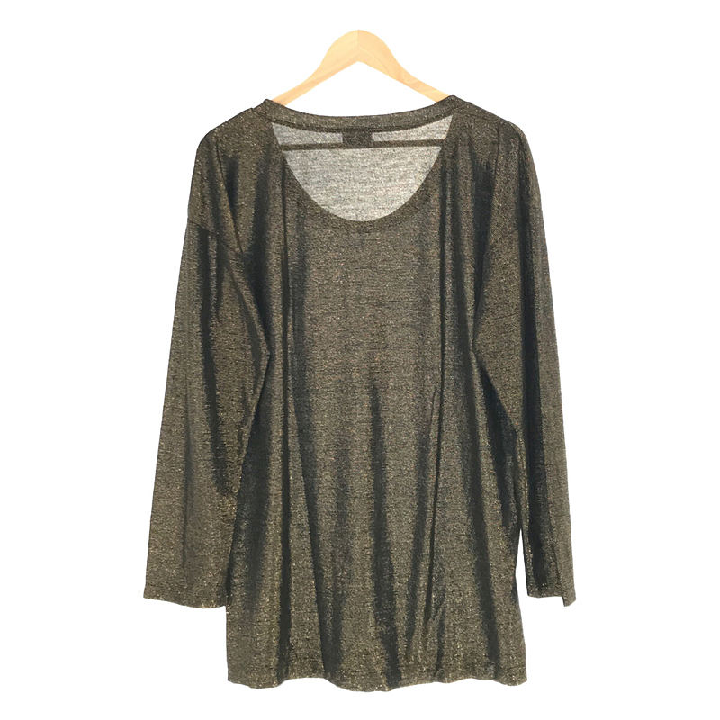 その他 クルーネック ラメニット カットソー