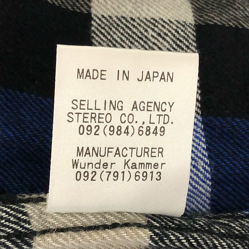 その他 ZOO YORK リメイク シルバー 刺繍 テープ切替 ショート チェック シャツ