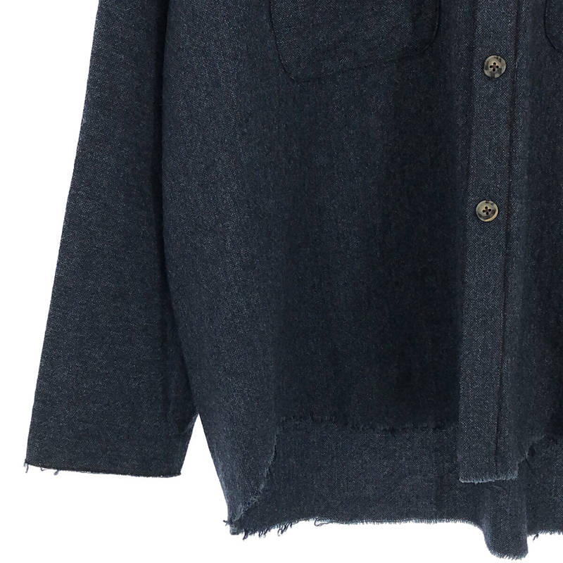 ISABELLA STEFANELLI / イザベラステファネリ Jerome merino wool (plain weave - MOON UK) シャツジャケット