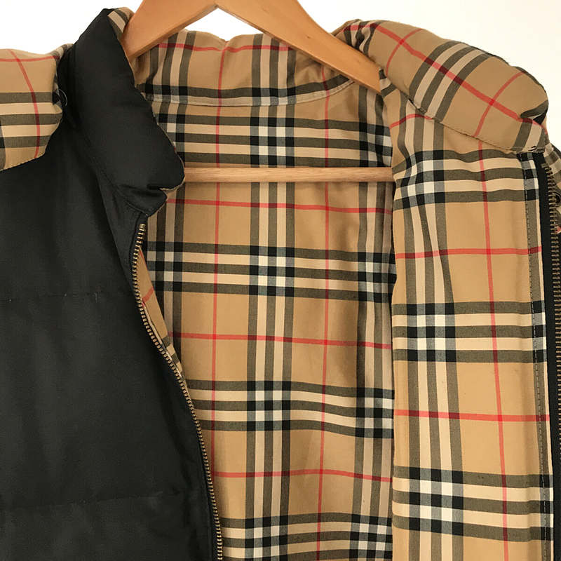 その他 90s リバーシブル ノバチェック ダウン ジャケット フーディ ドローコード付き