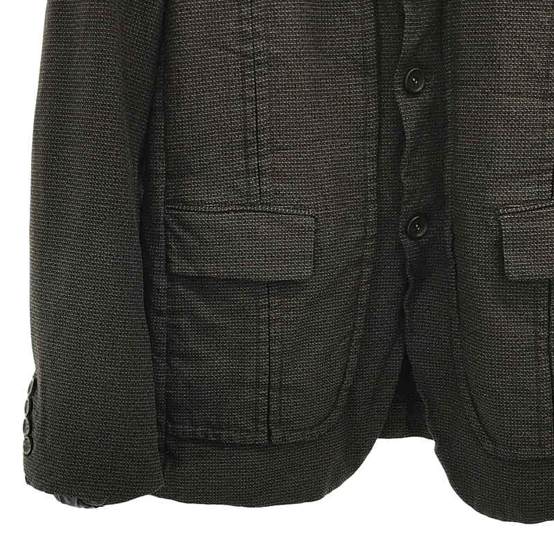 COMME des GARCONS HOMME DEUX / コムデギャルソン オムドゥ ポリエステル縮絨 ジャガード ジャケット 製品加工