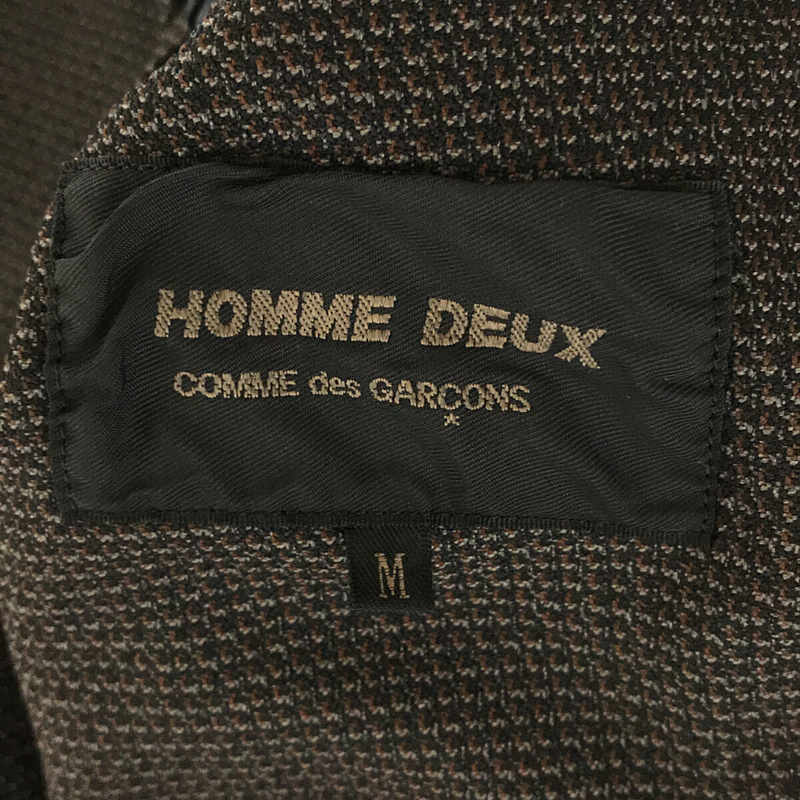 COMME des GARCONS HOMME DEUX / コムデギャルソン オムドゥ ポリエステル縮絨 ジャガード ジャケット 製品加工
