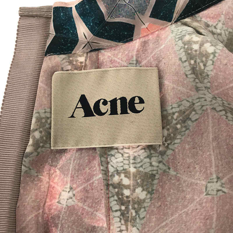 Acne / アクネ SWEETY PRINT スタンドカラー ドッキングドレス ワンピース