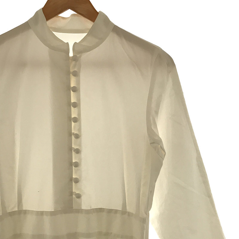 THE DRESS grand fond blanc #01 グランフォンブラン スタンドカラー フレアワンピースfoufou / フーフー