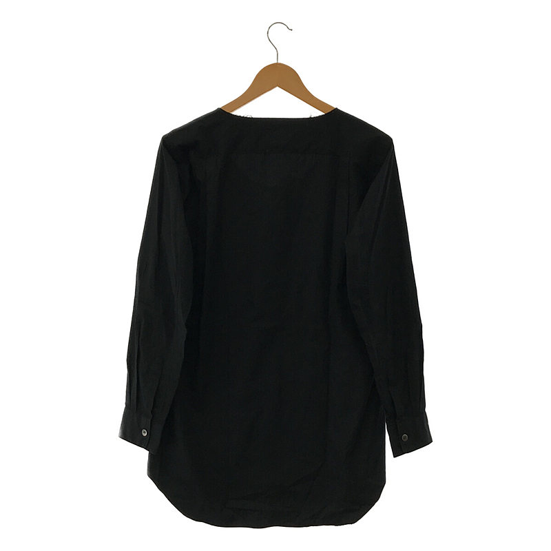 COMME des GARCONS HOMME PLUS / コムデギャルソンオムプリュス 青年期の木 コットン カットオフ ノーカラー 長袖シャツ