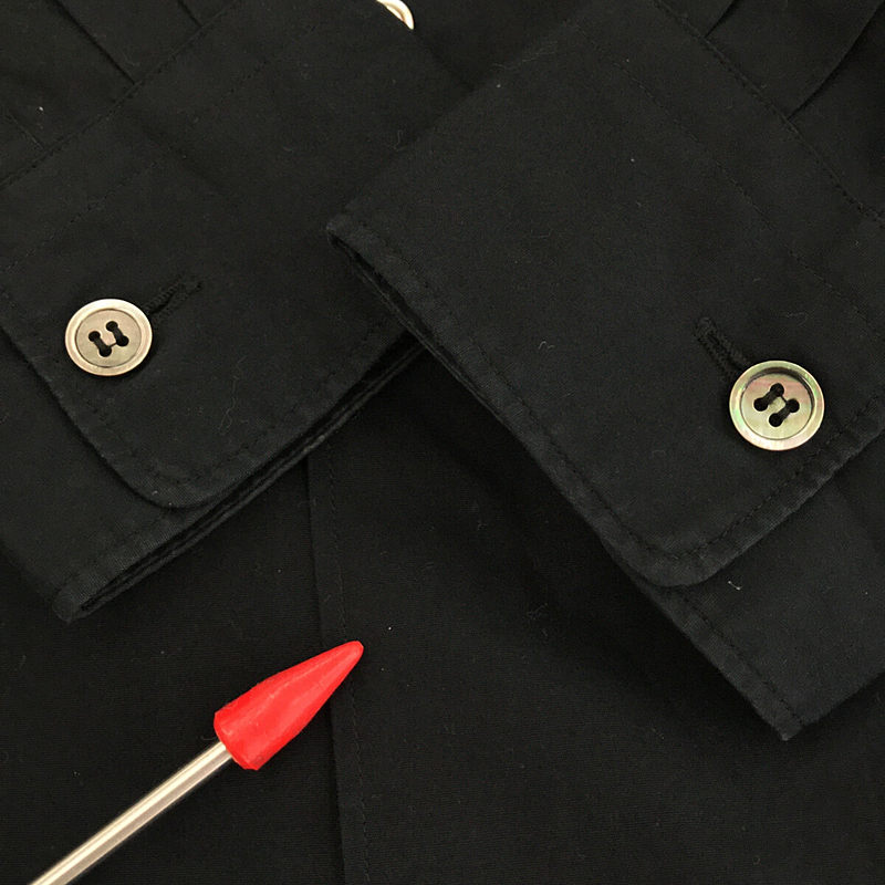 COMME des GARCONS HOMME PLUS / コムデギャルソンオムプリュス 青年期の木 コットン カットオフ ノーカラー 長袖シャツ