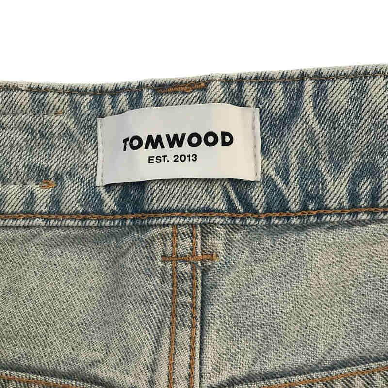 TOM WOOD / トムウッド W VANESSA PANT - BEACH WORN ブリーチ加工 ワイドデニムパンツ