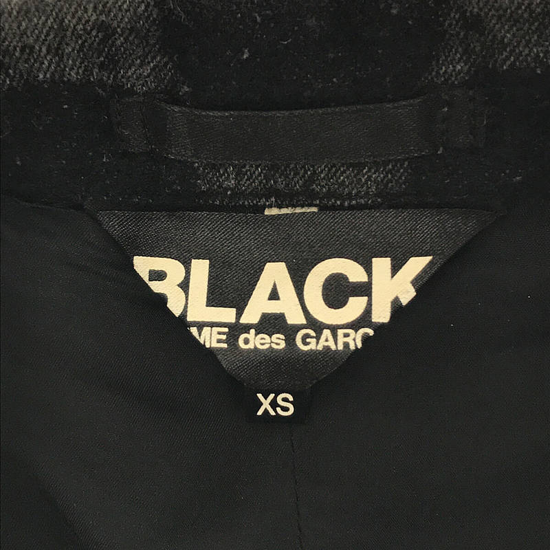 BLACK COMME des GARCONS / ブラックコムデギャルソン ウール コットン ドット ジャガード ロングジャケット コート