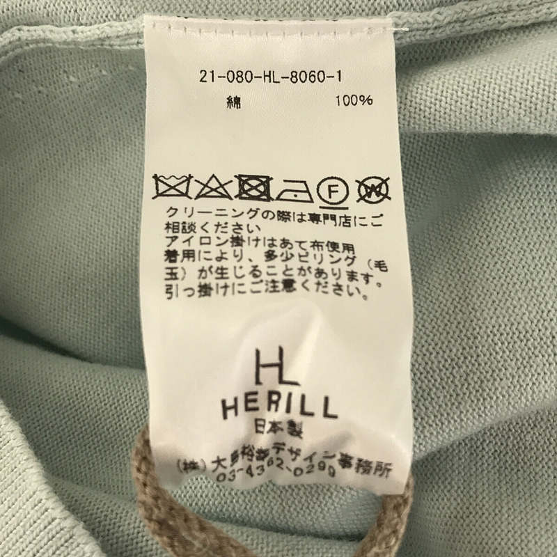 HERILL / ヘリル Cotton L/S Crewneck コットン クルーネック ニット セーター