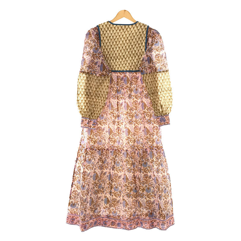 SZ Blockprints / エスゼット ブロックプリント × Ron herman ロンハーマン / SILK JODHPUR DRESS コットンシルク ドレス ワンピース