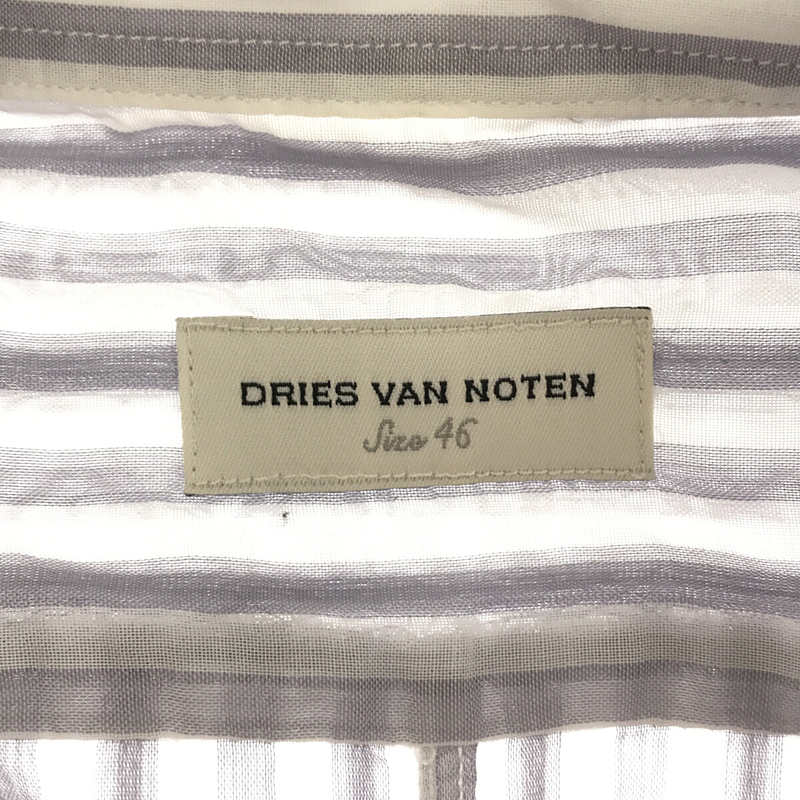 DRIES VAN NOTEN / ドリスヴァンノッテン コットンシフォン ストライプシャツ