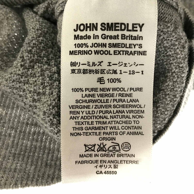 MERINO WOOL 24ゲージ サーマルワッフル Vネックニット メリノウールJOHN SMEDLEY / ジョンスメドレー