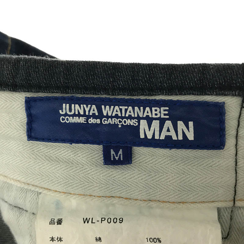 JUNYA WATANABE MAN / ジュンヤワタナベマン レザーポケット 異素材切替 デニムパンツ