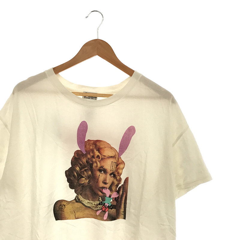 HYSTERIC GLAMOUR / ヒステリックグラマー 01182CT32 × SKOLOCT スコロクト両面プリント コットン クールネック Tシャツ