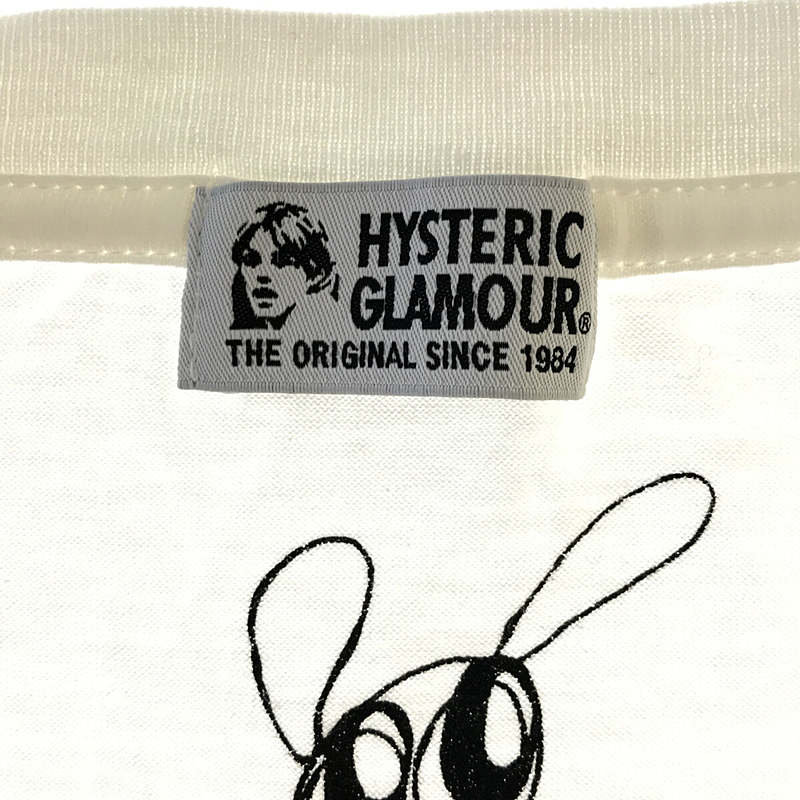 HYSTERIC GLAMOUR / ヒステリックグラマー 01182CT32 × SKOLOCT スコロクト両面プリント コットン クールネック Tシャツ