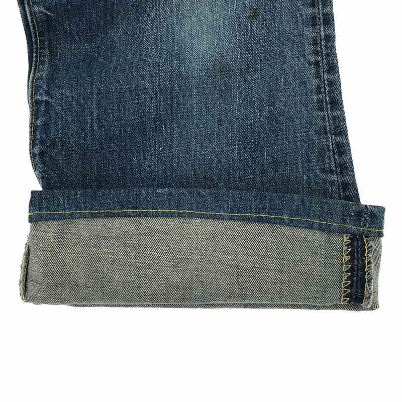 LEVI'S / リーバイス 珍品赤タブ 646 初期 66前期  シングル 42TALON  BIG E 均等V ボタン裏8 スタンプ イエローステッチ混 デニムパンツ