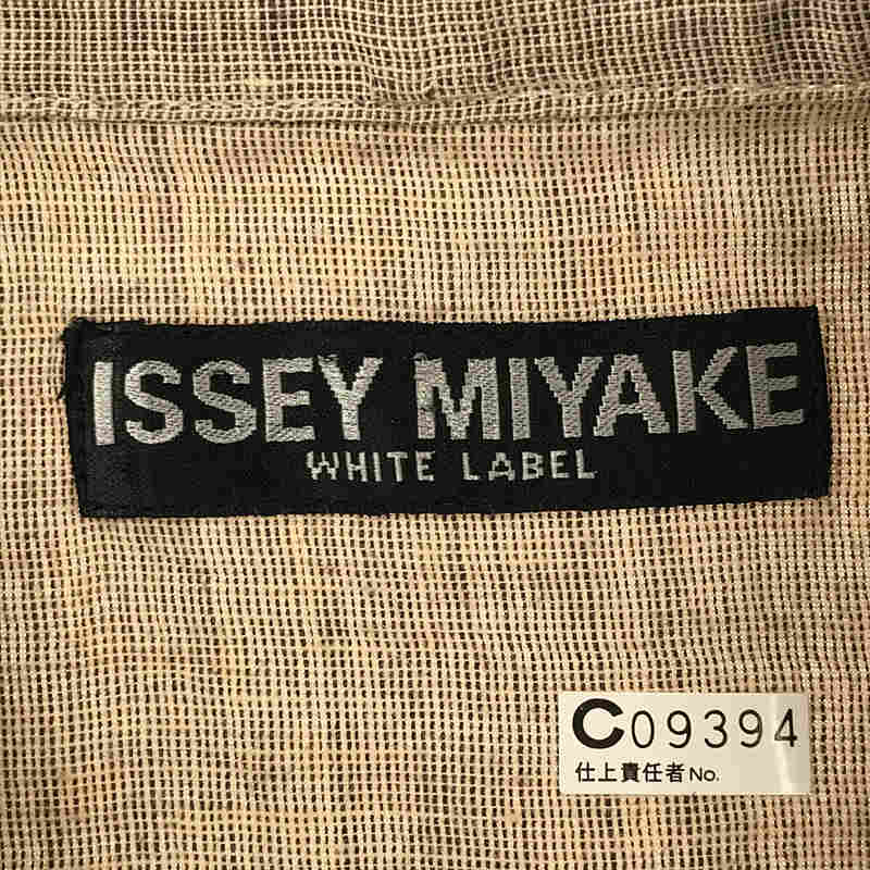 ISSEY MIYAKE MEN / イッセイミヤケメン WHITE LABEL 2000s ヴィンテージ リネンコットン オープンカラーシャツ