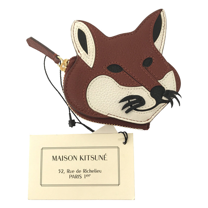 LEATHER FOX HEAD COIN PURSE フォックスヘッド レザーコインケースMAISON KITSUNE / メゾンキツネ