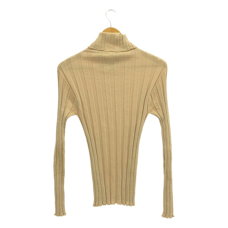 BASErange / ベースレンジ ウール ワイドリブ タートルネックニット